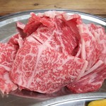 バーベキューハウス - まきばコースの牛肉2人前