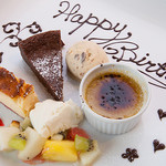 Dessert plate (assorted dolce with message)