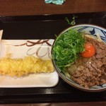 丸亀製麺 - 牛すき釜玉うどん（並）
            イカ天
            