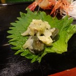 宝寿司分店 - 鮑の肝はガリと合わせて