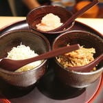 富小路 やま岸 - ご飯のお供３点