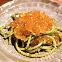 富小路 やま岸 - お凌ぎ　小豆島素麺鮑の肝和え　イクラ
