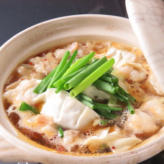 Purupuru. Motsu-nabe (Offal hotpot) made with domestic beef offal. Enjoy only in winter♪