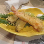 喜助 - 足赤海老と松茸天婦羅