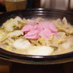 日本橋 滋乃味 - 日野菜の漬物と豚肉の陶板焼き