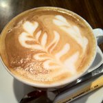 SOBO - カフェラテは可愛いラテアートがされていました。