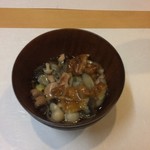 哲庵 - きのこの炊き合わせ