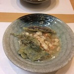 哲庵 - 金時草の天ぷら