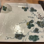 うを徳 - 岡晋吾 呉須色絵白金彩葡萄文六寸四方皿