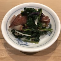 うを徳 - 滑川の蛍烏賊と明石蛸柔らか煮 片栗の花