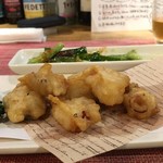 窯焼きワイン酒場JIJIバル - 瀬戸内たこフリットとピリ辛きゅーり