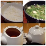 京漬物あじわい処西利 - *ご飯は普通。 ＊お味噌汁もたっぷり。 ＊ほうじ茶はポットで。