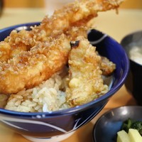 北新地 天富 - 海老天丼1000円