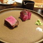 やまぐち - ◆近江牛フィレ肉の炭火焼、お醤油とフォンドボーのソースで。