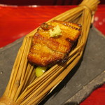 銀座 しのはら - 藁苞（わらづと）： 穴子の苞蒸し 栗 銀杏と3