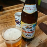 Horiuchi Shiyokudou - ビンビール(税込み550円)