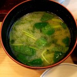 新富鮨 - あおさと三つ葉の味噌汁