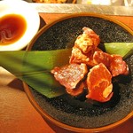 Sumibiyakinikuyasakai - 牛ヒレ紐肉（税込638円）