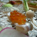 バローレ - ししゃも（酢で締め）とイクラ