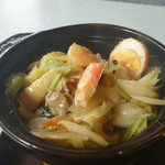 ジャスミン - 五目の餡投入後～、ジャーと豪快な音が♪