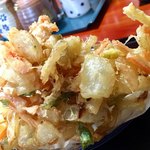 馬荷亭 よし - 巨大な “ かき揚げ ” に 驚きます (◦ >﹏<｡)~♡