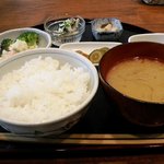 カフェ　珈琲あくら - Ａランチの小鉢とご飯