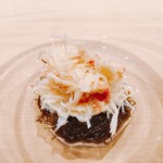 鮨 とかみ - 2017.10.  北海道噴火湾産 毛蟹ともずく酢