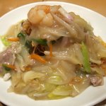 中央軒 - 長崎皿うどん定食（小チャーハン付き）