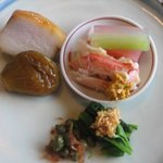 千松しま - 前菜(里芋、イチジク、ズワイ蟹、水菜etc.)