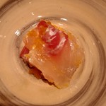 鮨 和さび - マダイ(明石)昆布締め×カラスミ