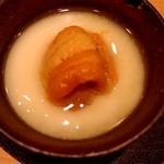 鮨 和さび - ホタテ紐出汁の茶碗蒸し×ウニ