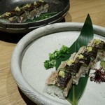 Ponshutoosakanajoukanya - サンマの炙り棒寿司　690円