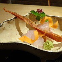 弧玖 - ＊私には・・「アコウ」「鯛・雲丹巻」「ばちこ」、煎り酒又はお醤油で頂きます。