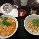 なか卯 - 親子丼と釜玉うどん（小）
            