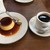 CHILLULU COFFEE - 料理写真:カスタードプリンとブレンドコーヒーのセットで800円