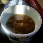 三稜 - 汁の蕎麦湯割り。