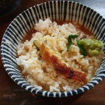 縁乃助商店 - 鰻白湯ラーメン後に白飯小発注しぶっかけ