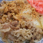 Yoshinoya - 牛丼(並)on七味＆紅しょうが