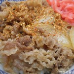 吉野家 - 牛丼(並)on七味＆紅しょうが