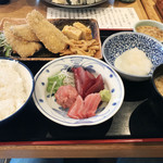 Hiroichi - アジ合わせ定食 1150円