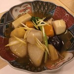 旬菜 おぐら家 - 秋野菜と京生麩の炊き合せ
