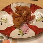 旬菜 おぐら家 - 足赤海老サクサク揚げ