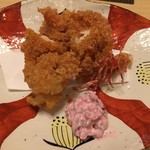 旬菜 おぐら家 - 足赤海老サクサク揚げ