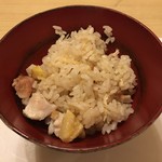 旬菜 おぐら家 - 丹波栗と大山鶏の炊きこみご飯