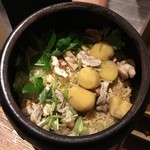 旬菜 おぐら家 - 丹波栗と大山鶏の炊きこみご飯