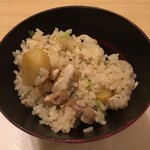 旬菜 おぐら家 - 丹波栗と大山鶏の炊きこみご飯