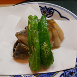 よこ林 - （撮影 20171103）息子が名古屋から来京「鮑の唐揚げ」を初めて頂きました。柔らかくて、美味しい。