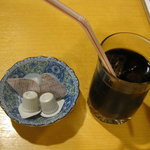 元咲 - メンチカツ定食うどん大盛り（アイスコーヒー）