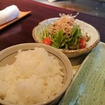 小石澤 - ご飯。