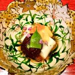 祇園もりわき - 柚子胡麻豆腐の雲丹、いくらがけ